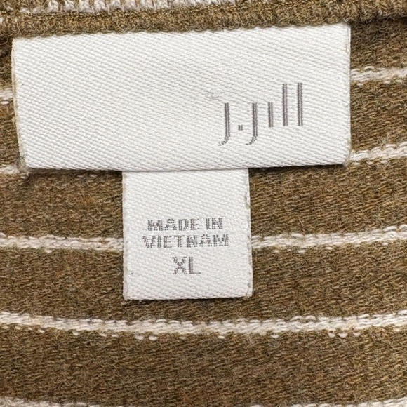 J. JILL 100% Cotton Long Line Tunic / Pullover / Sweater Top Side Slits Sz XL - Picture 5 of 9